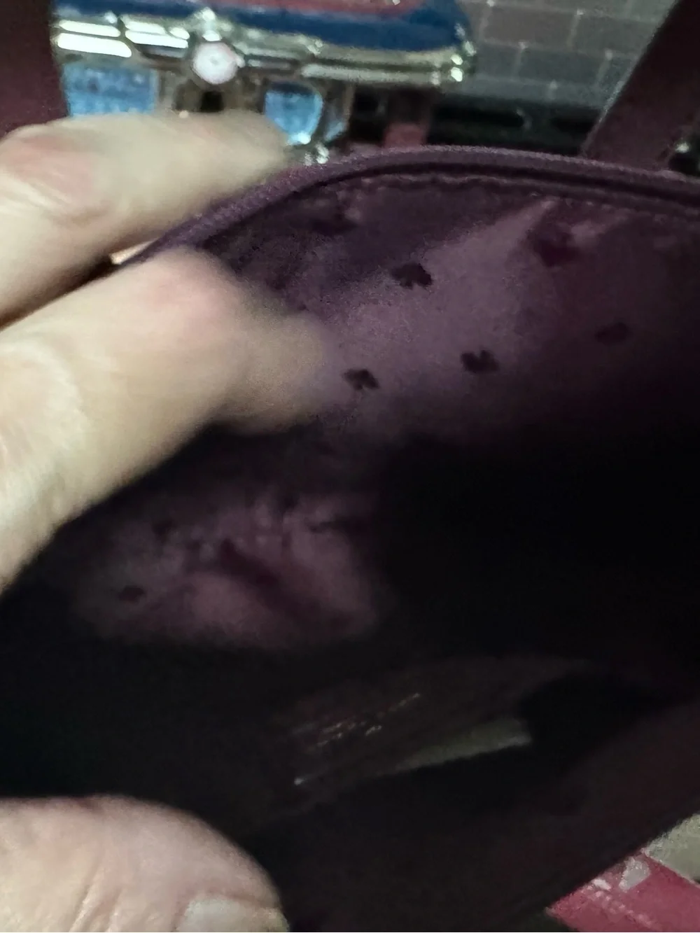 kate spade Maroon Glitter-Trim Satchel